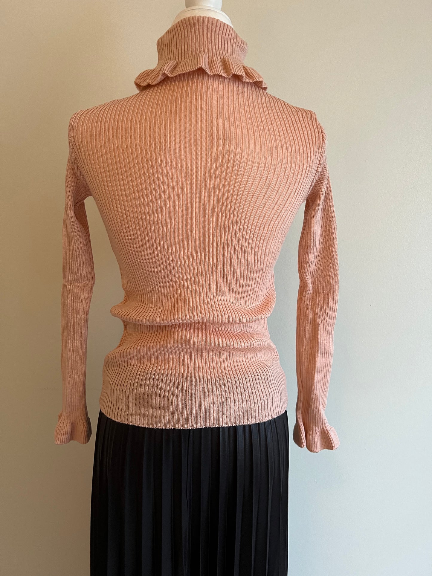 Women's Ruffle Turtleneck Knit Top