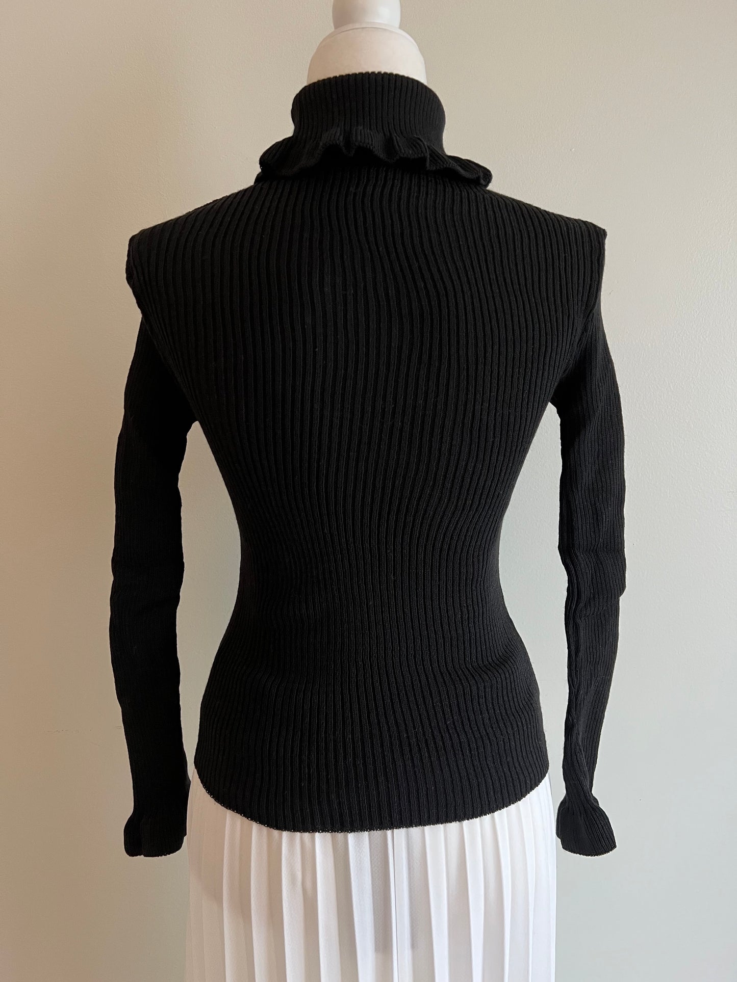 Women's Ruffle Turtleneck Knit Top
